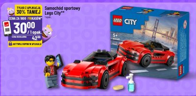 Samochód sportowy Lego City promocja w POLOmarket