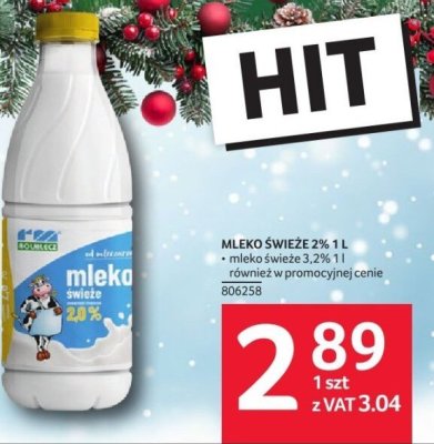 Mleko świeże 2% 1L promocja w Selgros