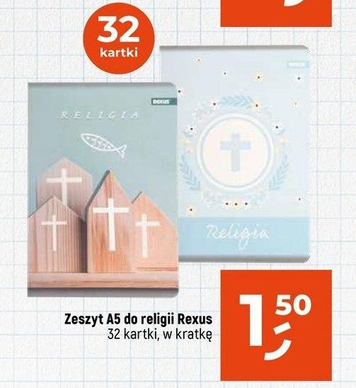 Zeszyt do religii a5/32 k. kratka Rexus promocja