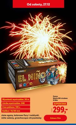 Bateria 248-strzałowa El Niño  promocja w Lidl