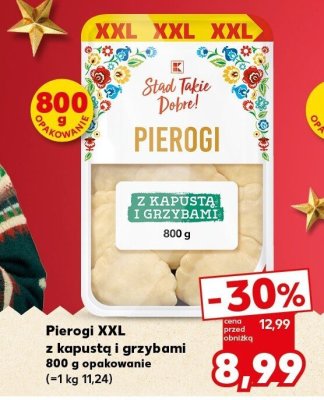 Pierogi XXL z kapustą i grzybami Stąd takie Dobre! 800 g promocja w Kaufland