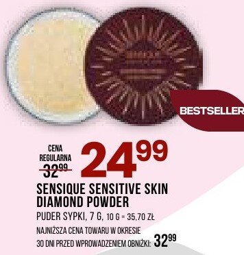 Kosmetyki do makijażu SENSIQUE SENSITIVE SKIN DIAMOND POWDER sypki puder promocja w Drogerie Natura