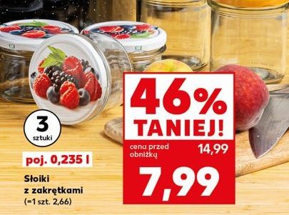 Słoiki z nakrętką 235 ml Florentyna promocja w Kaufland