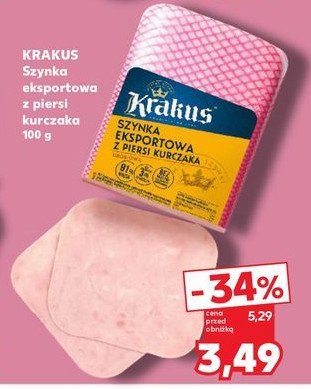 Szynka eksportowa z piersi kurczaka Krakus animex promocja w Kaufland