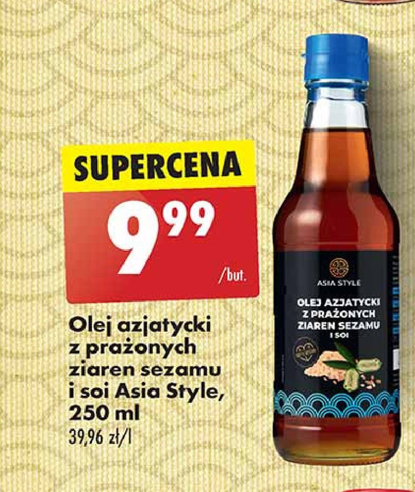 Olej azjatycki z orzeszków arachidowych i soi Asia flavours promocja w Biedronka