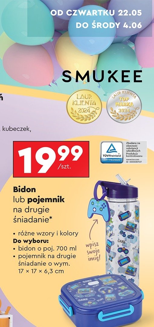 Pojemnik na drugie śniadanie Smukee promocja w Biedronka