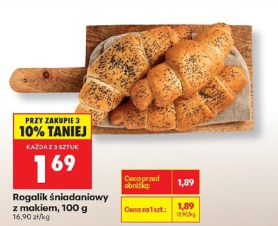 Rogalik śniadaniowy z makiem promocja w Biedronka