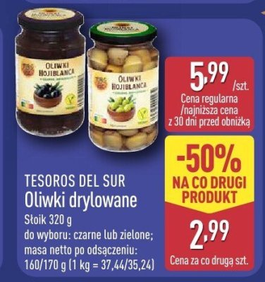 Oliwki drylowane czarne promocja w Aldi