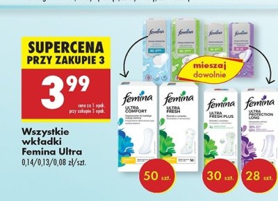 Wk艂adki higieniczne multiform normal Femina promocja