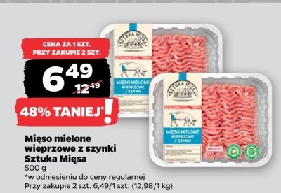 Mięso mielone wieprzowe z szynki  promocja w Netto