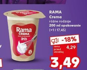 Śmietana 31 % Rama crema promocja