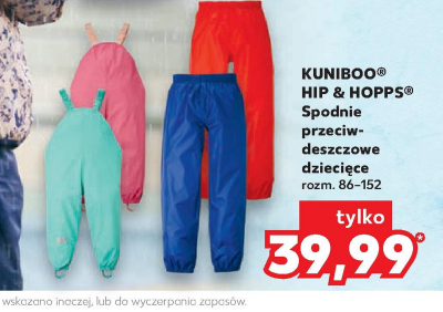 Spodnie przeciwdeszczowe dziecięce 86-116 Kuniboo promocja