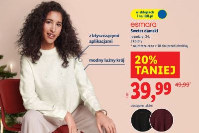 Sweter damski  promocja w Lidl