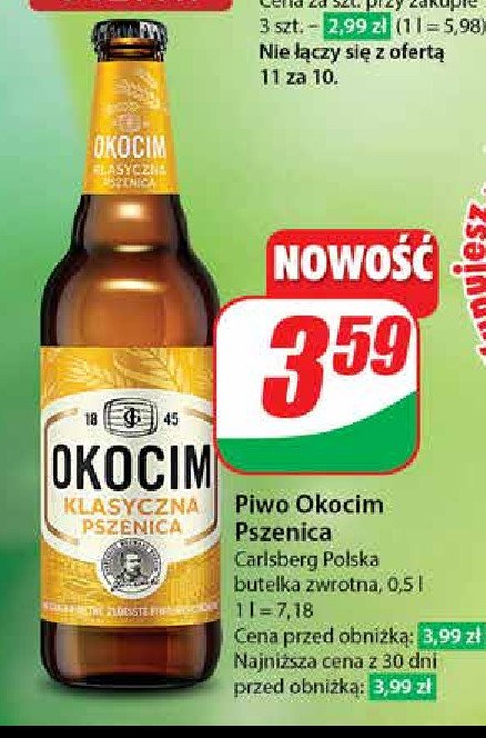 Piwo OKOCIM KLASYCZNA PSZENICA promocja