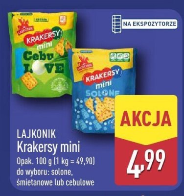 Krakersy mini LAJKONIK promocja w Aldi