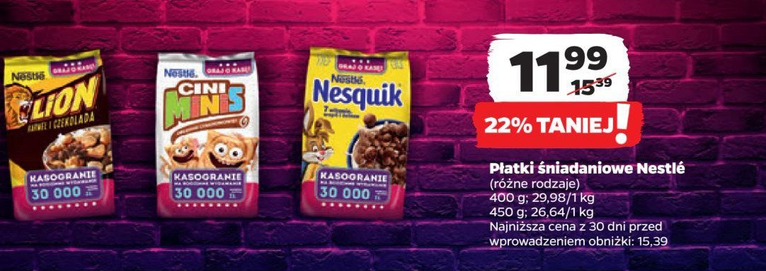 Płatki czekoladowo-karmelowe Nestle lion promocja w Netto