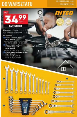 Zestaw kluczy p艂asko-oczkowych Niteo tools promocja