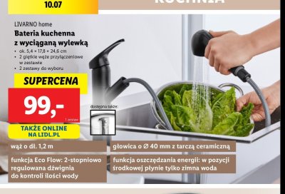 Bateria kuchenna z wyjmowaną wylewką LIVARNO HOME promocja