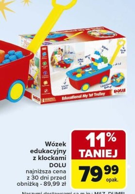 Zabawka Wózek edukacyjny z klockami DOLU promocja w Carrefour