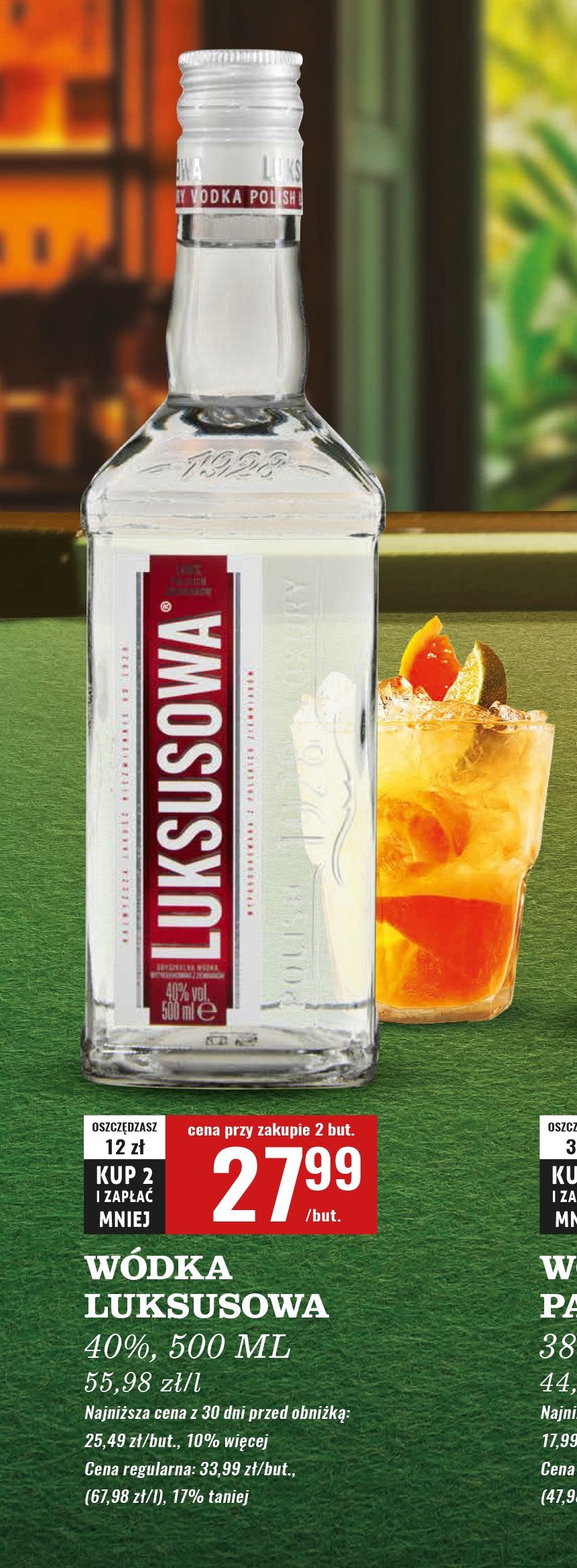 Wódka Luksusowa polish vodka promocja w Biedronka