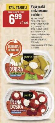 Papryczki nadziewane serkiem Perla promocja w POLOmarket