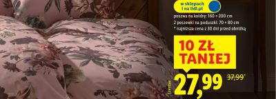 Pościel dwustronna z mikrowłókna satynowego 160×200 cm promocja w Lidl