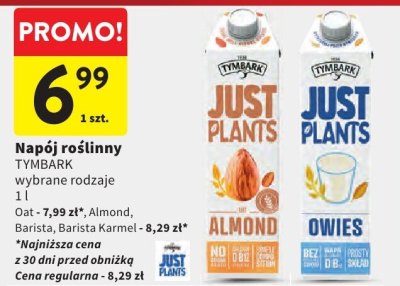 Napój roślinny TYMBARK wybrane rodzaje 1L promocja w Intermarche