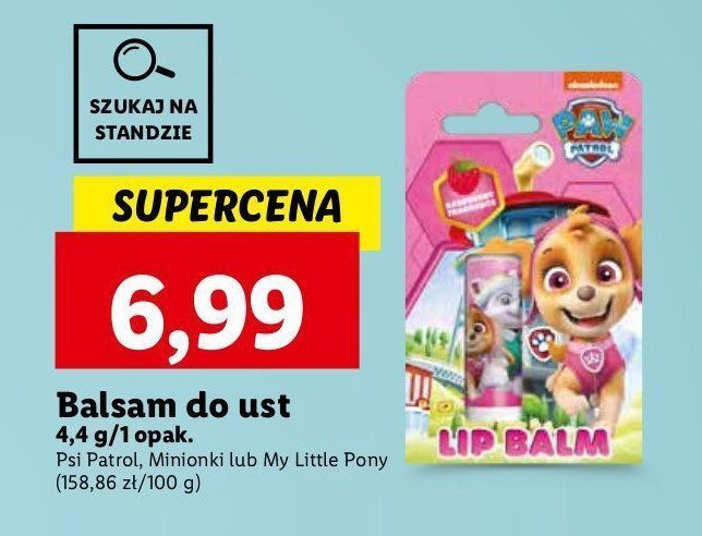 Balsam do ust dla dzieci psi patrol promocja