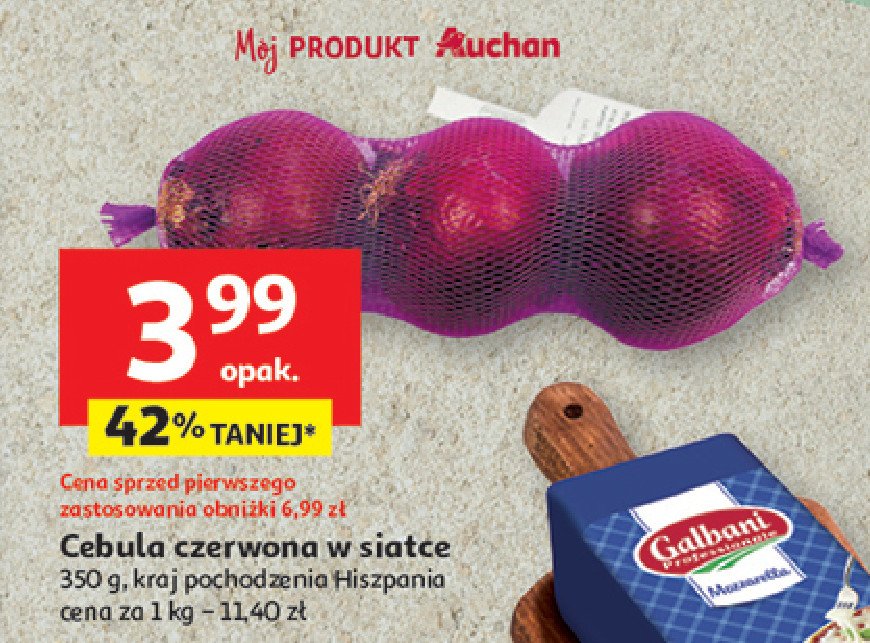 Cebula czerwona hiszpania Auchan promocja w Auchan