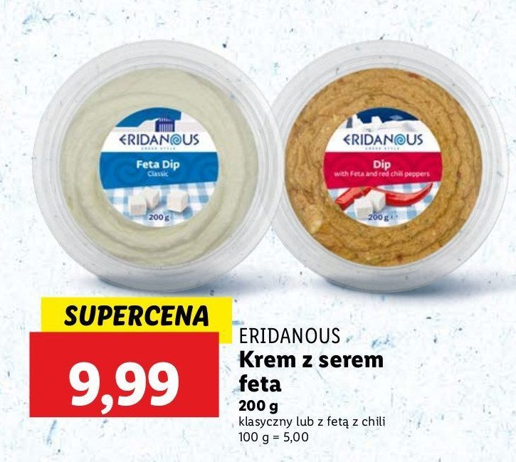 Krem z serem feta z chilli Eridanous promocja w Lidl