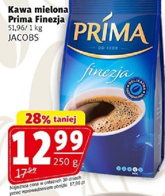 Kawa mielona Prima Finezja promocja w Prim Market