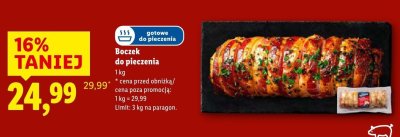 Boczek do pieczenia gotowe do pieczenia promocja w Lidl