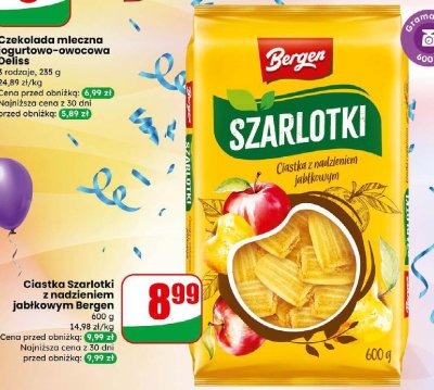 Ciastka Szarlotki z nadzieniem jabłkowym Bergen promocja w Dino