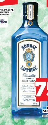 Gin Bombay Sapphire 0.7l 40% promocja w TOPAZ