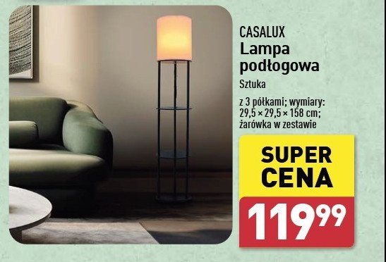 Lampa podłogowa z 3 półkami 29.5 x 29.5 x 158 cm Casalux promocja w Aldi