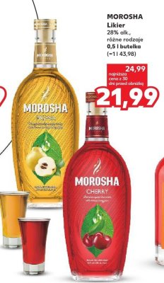 Likier MOROSHA różne rodzaje promocja w Kaufland