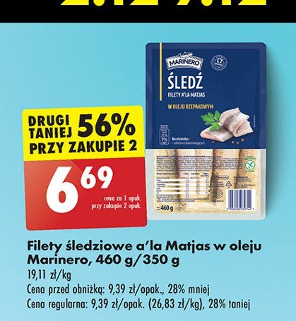 Filety śledziowe a'la matjas w oleju Marinero promocja