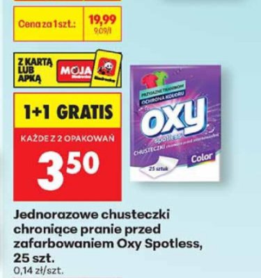 Jednorazowe chusteczki chroniące pranie przed zafarbowaniem Spotless, 25 szt. promocja w Biedronka