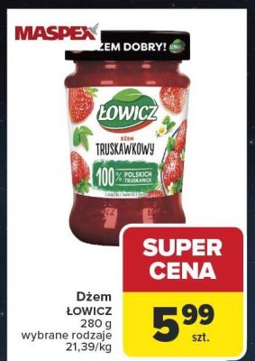 Dżem ŁOWICZ 280 g promocja w Carrefour