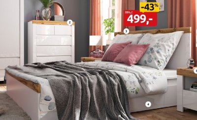 Łóżko LOZ/160 promocja w Black Red White