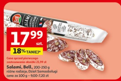 Salami, Bell, 200-250 g, różne rodzaje, Dział Samoobsługi promocja w Auchan
