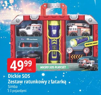 Dickie SOS Zestaw ratunkowy z latarką Simba 5 pojazdami promocja w Leclerc