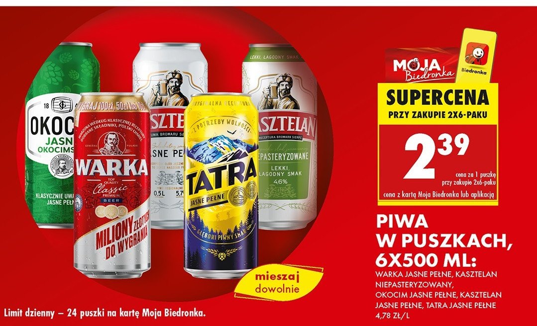 Piwo Tatra promocja w Biedronka