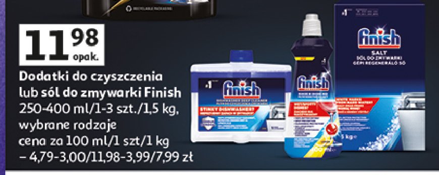 Płyn do zmywarek 5 x power regular Finish do czyszczenia zmywarek promocja w Auchan