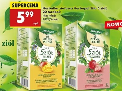 Herbata ziołowa z mango Herbapol zielnik polski promocja