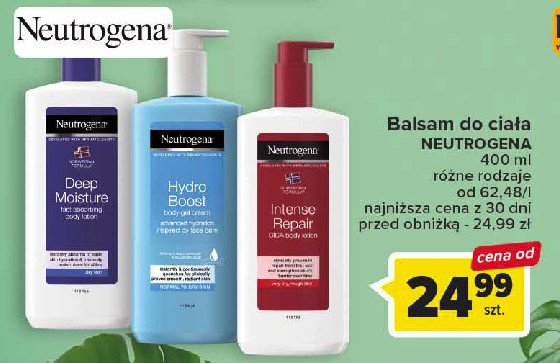 Emulsja do ciała głęboko nawilżająca sensitive Neutrogena formuła norweska promocja