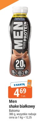 Shake białkowy Men Bakoma promocja w Leclerc