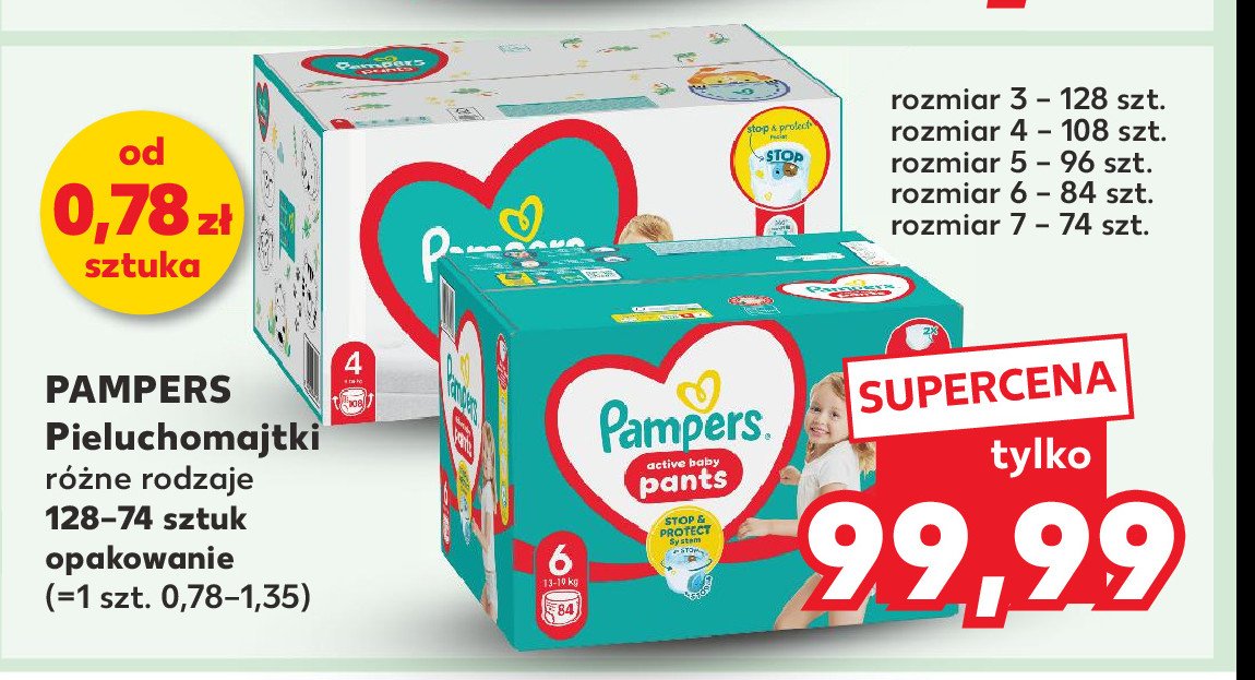 Pieluchomajtki 7 Pampers pants promocja