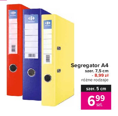 Segregator a4 5 cm 偶贸艂ty Carrefour promocja