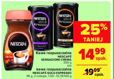 Kawa Nescafe gold espresso intenso promocja
